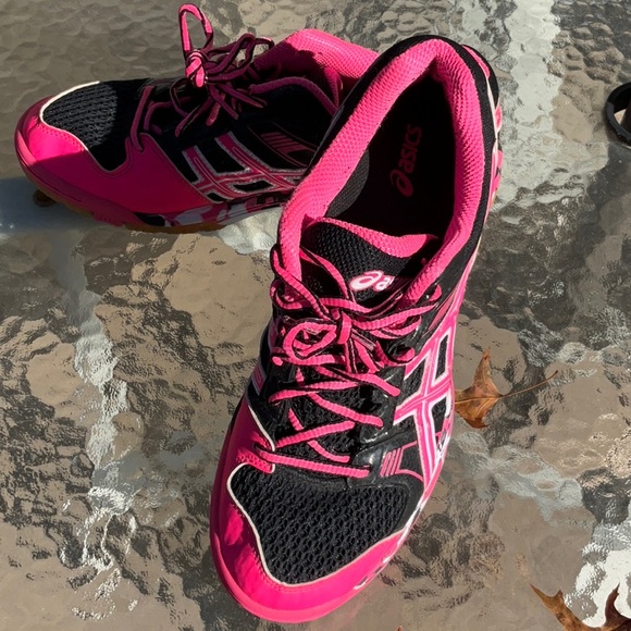 Asics Shoes Asics Gel14v Neon Pink Black Volleyball Shoes B251q